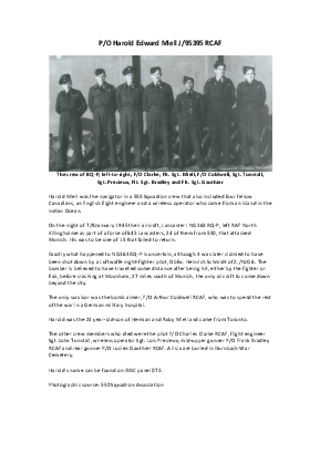 A preview of a PDF biography for Miell, Harold Edward
